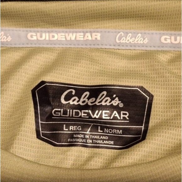 Cabela’s Guidewear Long Sleeve Fishing/Outdoor Shirt UPF 50 Size Large Green - Picture 6 of 14
